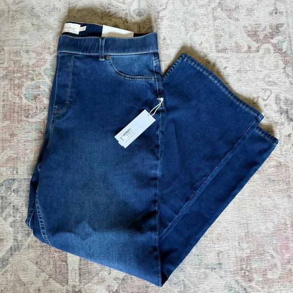 Ultimate Denim Pull On Bootcut Soft Surroundings Tidal Blue Wash XL 18 NEW - Picture 2 of 16